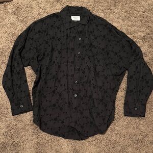 American Eagle Outfitters Black Button Down Shirt